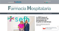 Desktop Screenshot of farmaciahospitalaria.publicacionmedica.com